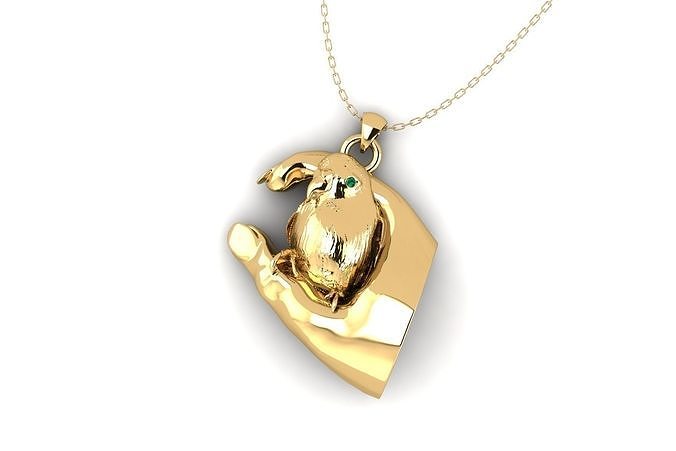 Bird Pendant  P 055 3D print model