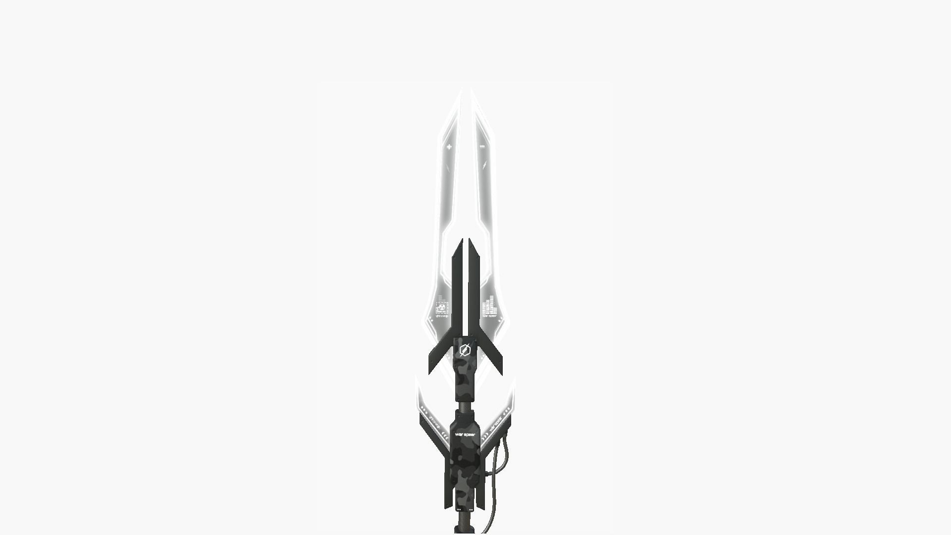 SciFi War Spear A09 Black Camo - Character Design Fashion Low-poly 3D model_3