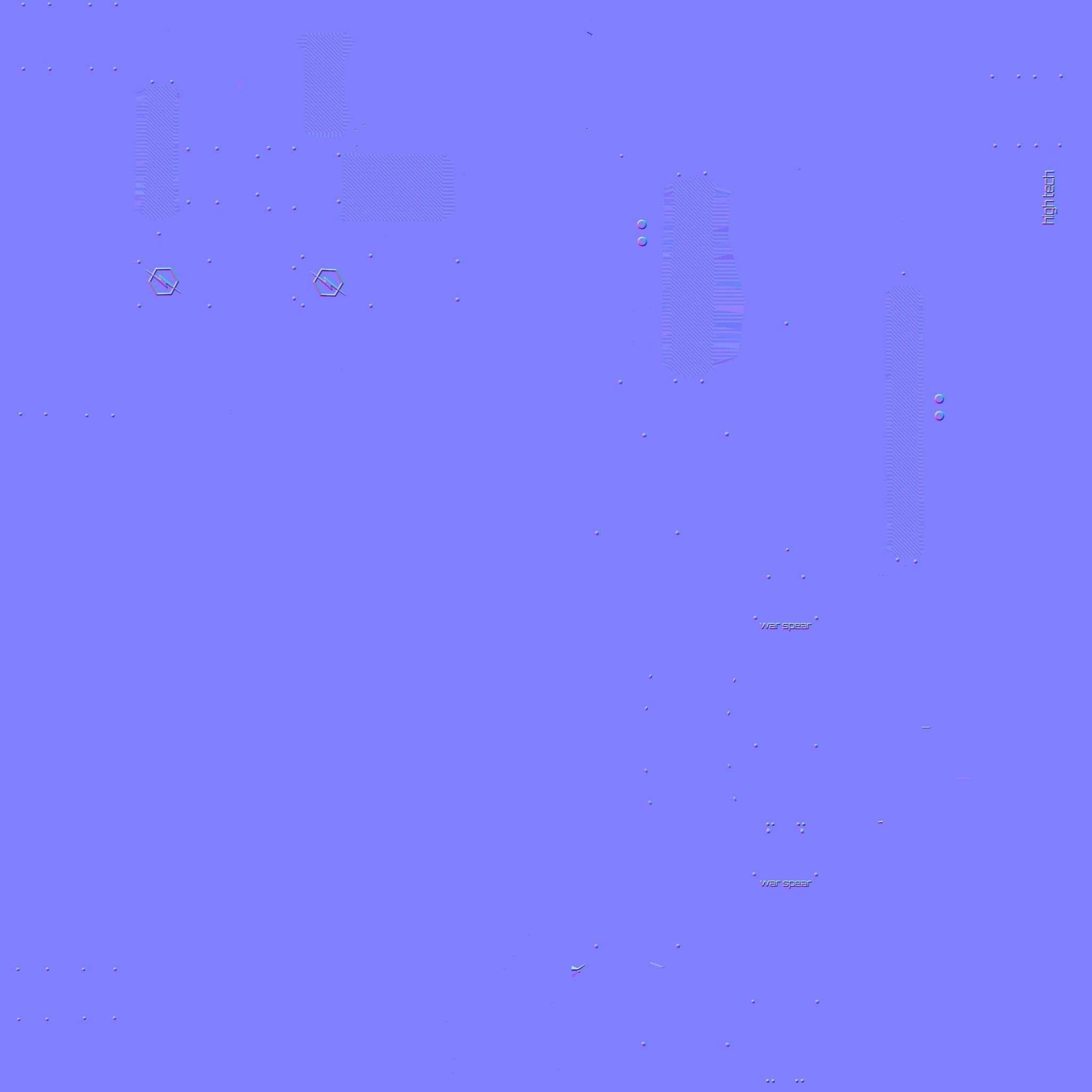 SciFi War Spear A09 Black Camo - Character Design Fashion Low-poly 3D model_23