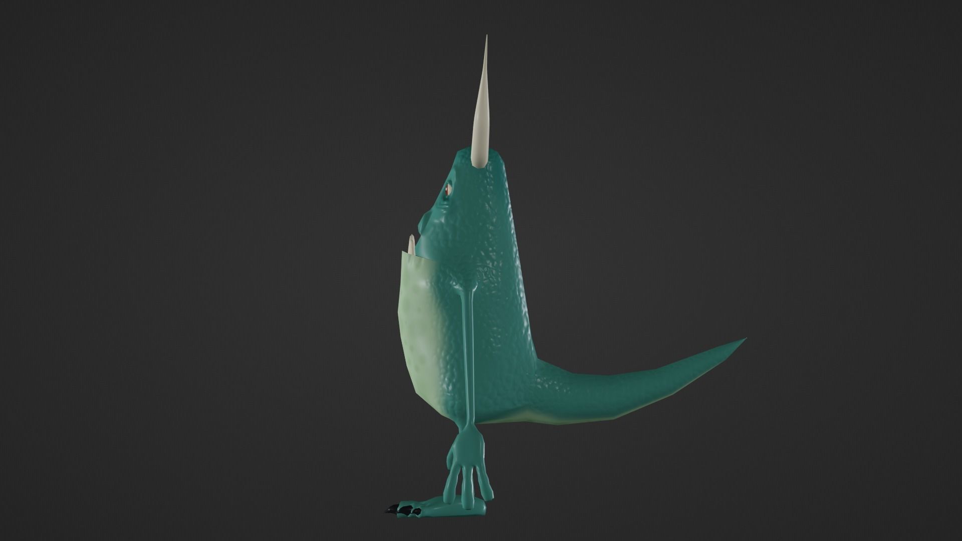 Character monster with horns Low-poly 3D model_25