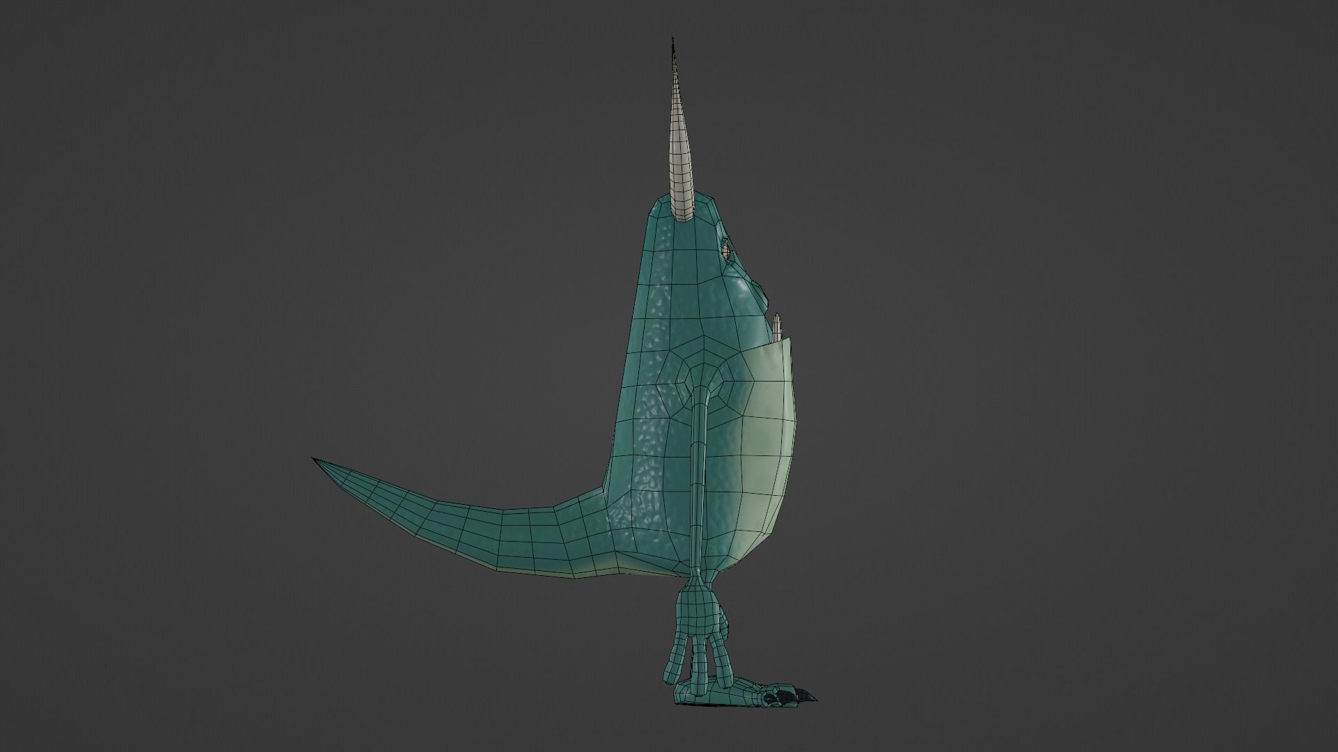 Character monster with horns Low-poly 3D model_13