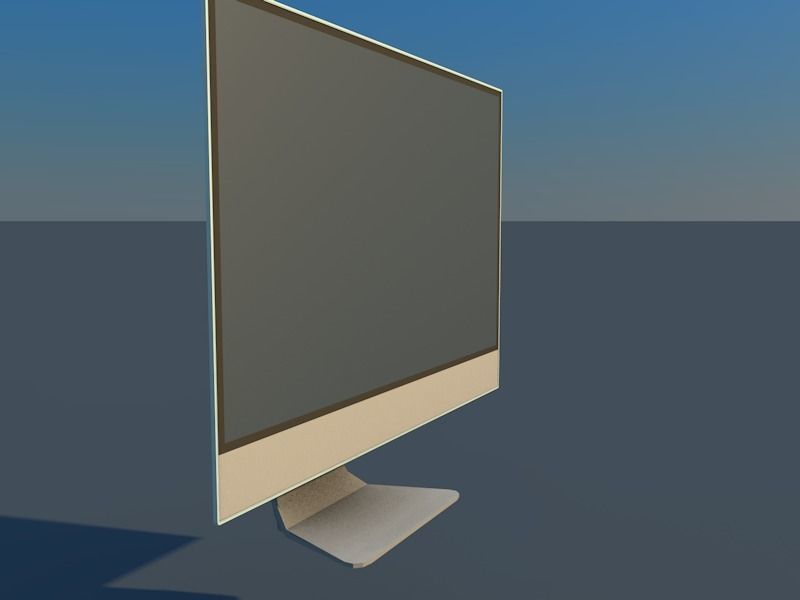 Desktop computer monitor Low-poly 3D model_3