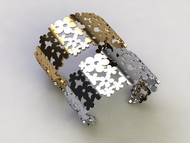 Flower Bracelet 3D print model