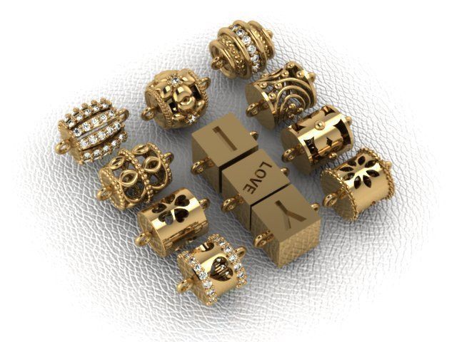 Bracelet Seeds 3D print model_10