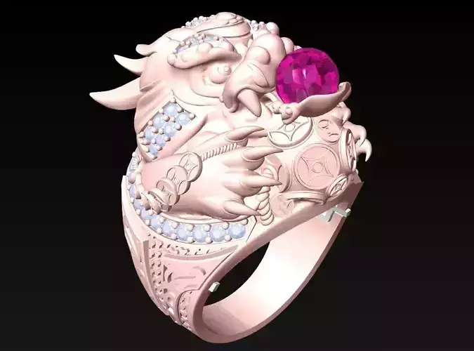 Pixiu Ring - Unicorn Ring - Alien Ring - N1001