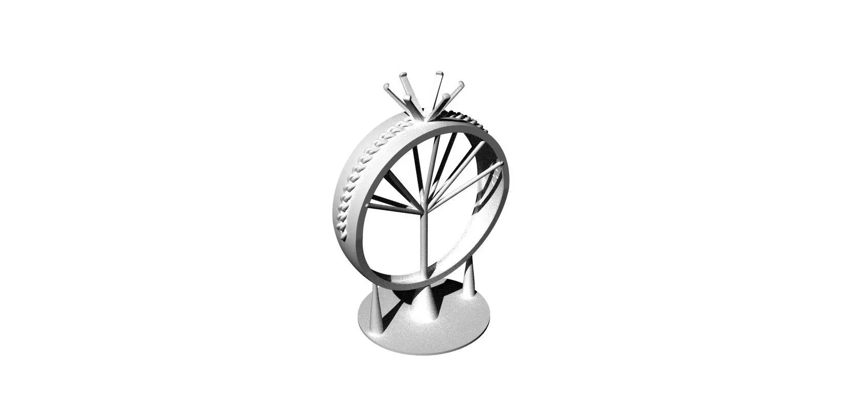 solitaire ring 3D print model_0