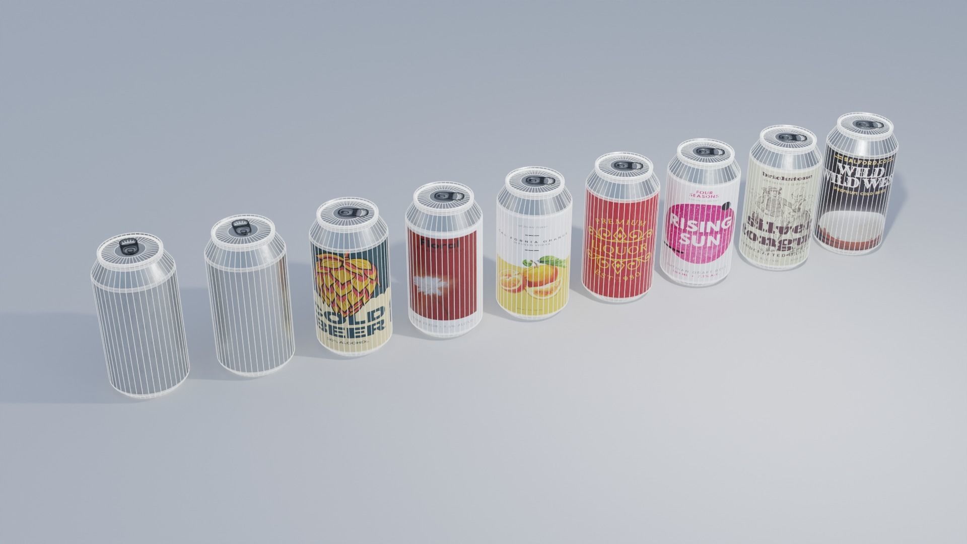 Ultimate Beer can Pack 9 Variants 4K Low-poly 3D model_1