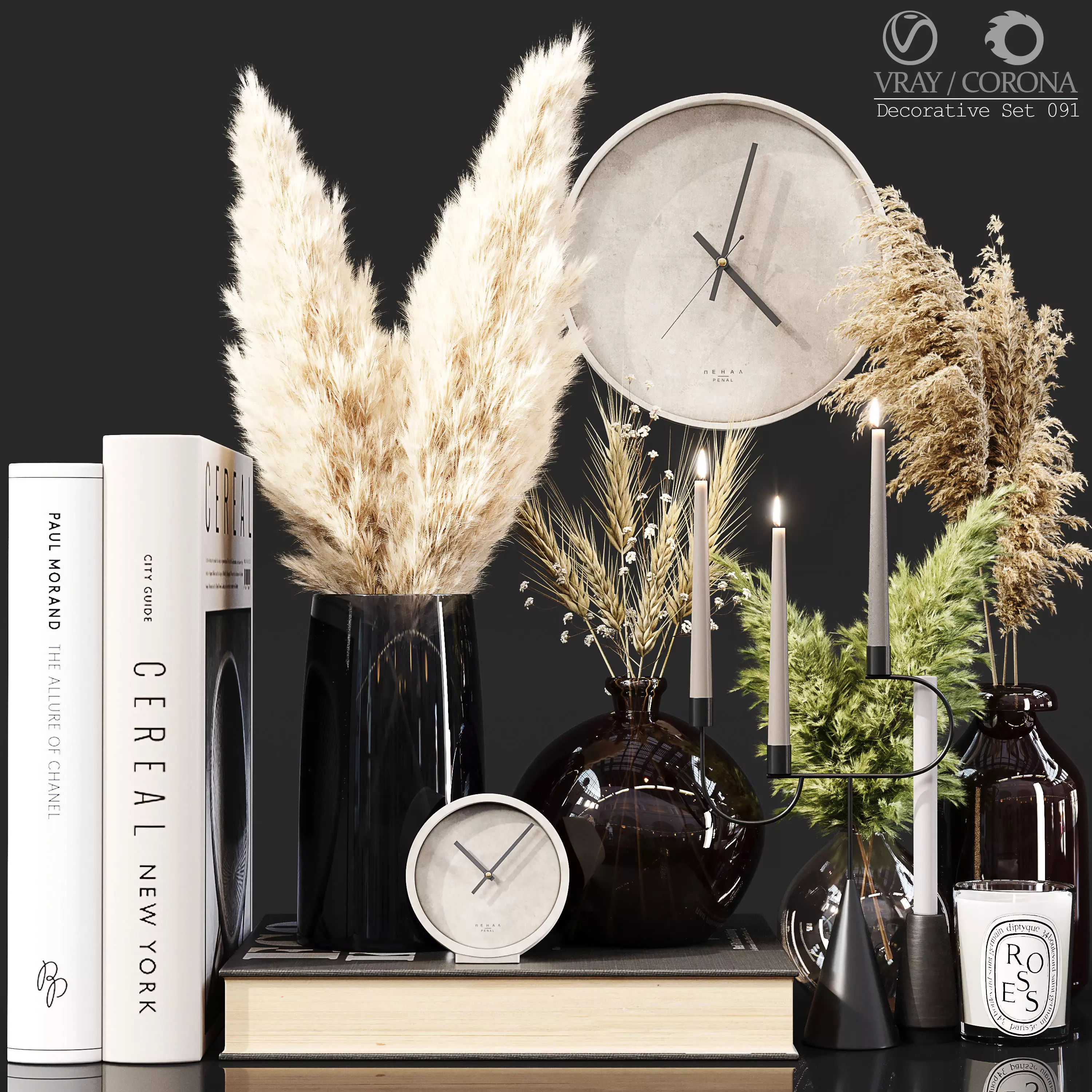 Decorative Set 091 3D model_0