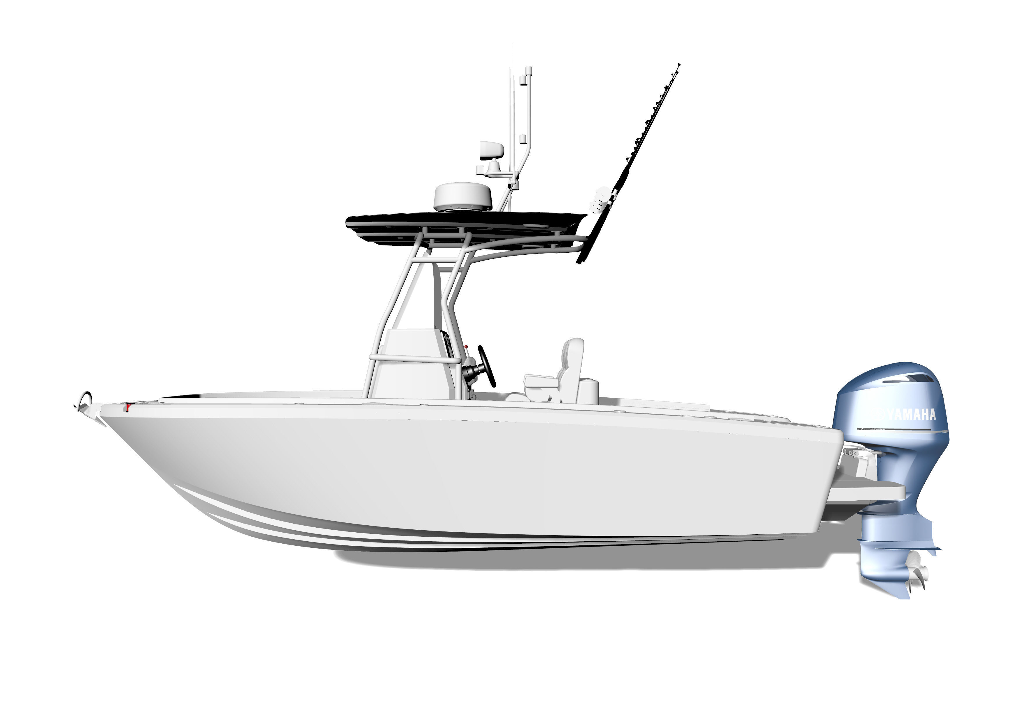6 Meter Fishing Hard Top Boat  3D model_16