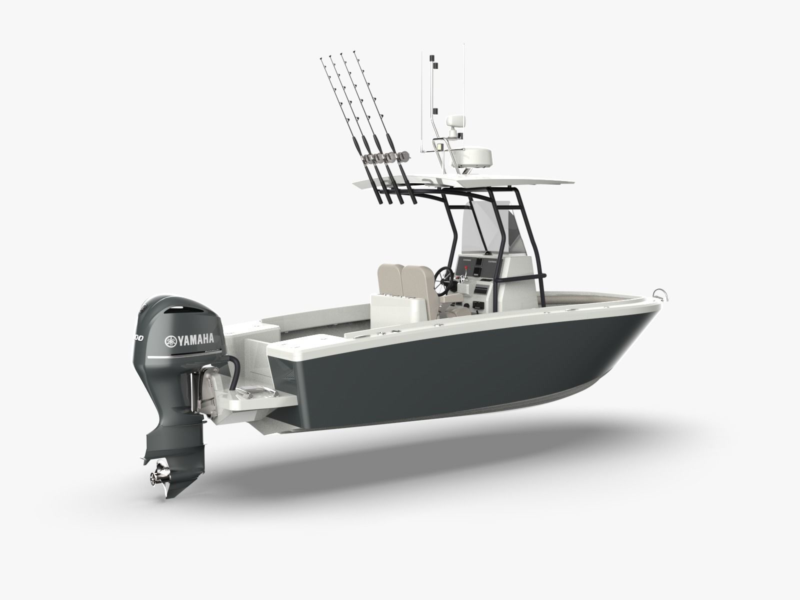 6 Meter Fishing Hard Top Boat  3D model_5