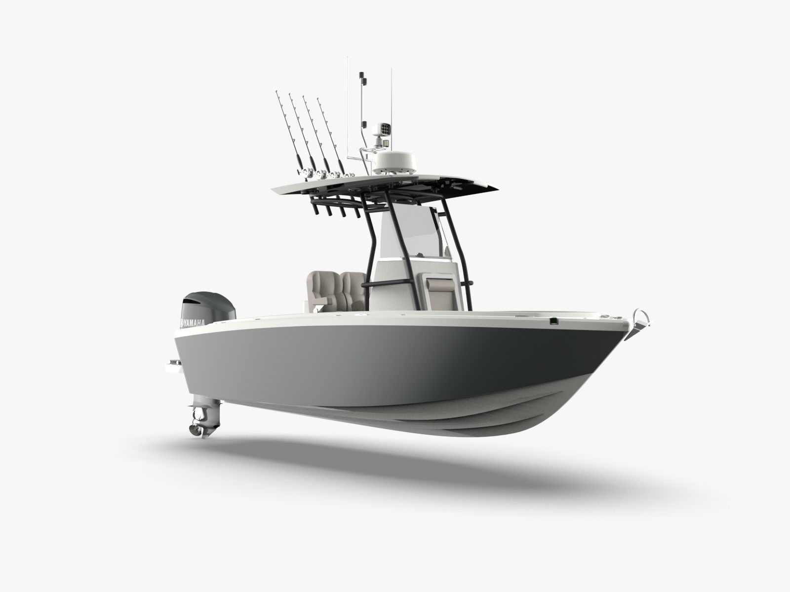 6 Meter Fishing Hard Top Boat  3D model_3
