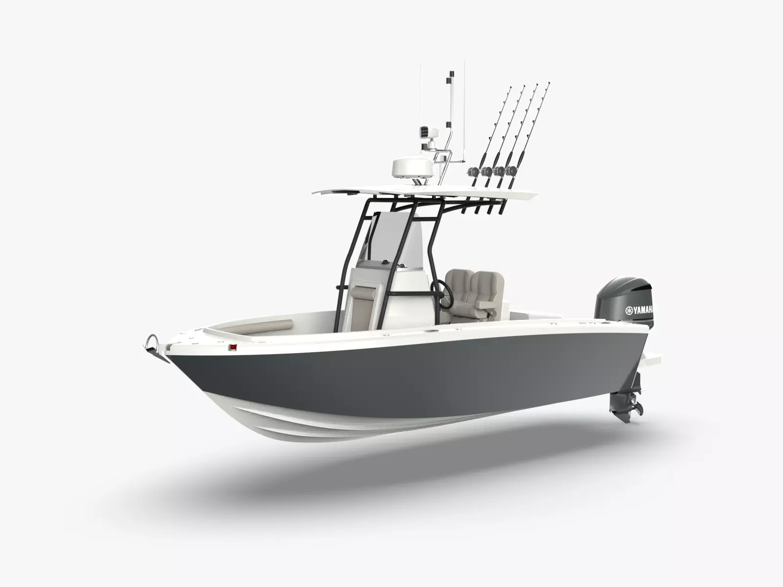 6 Meter Fishing Hard Top Boat  3D model_0