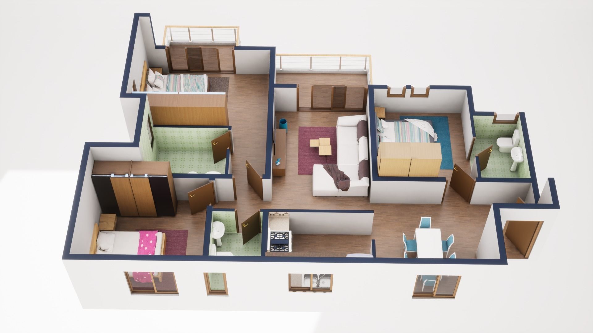 3D Floor Plan Model 53 3D model_4