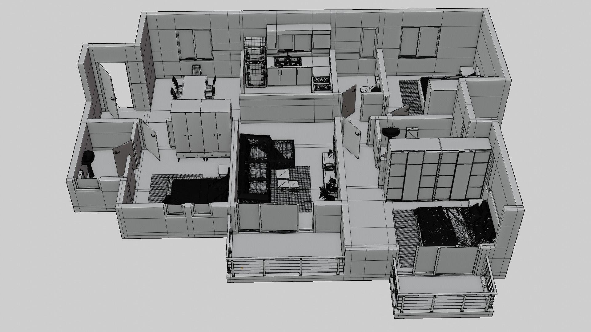 3D Floor Plan Model 53 3D model_5