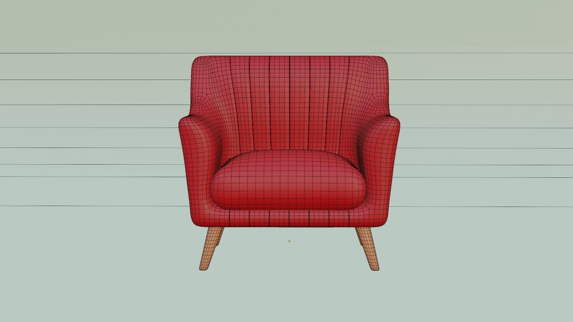 Armchair 02 3D model_4