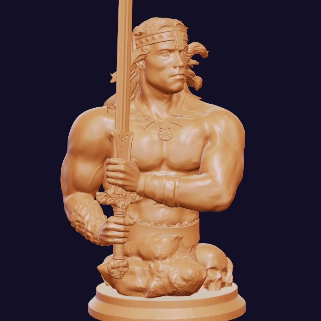 Conan the Barbarian-Arnold Schwarzenegger 3D print model_2