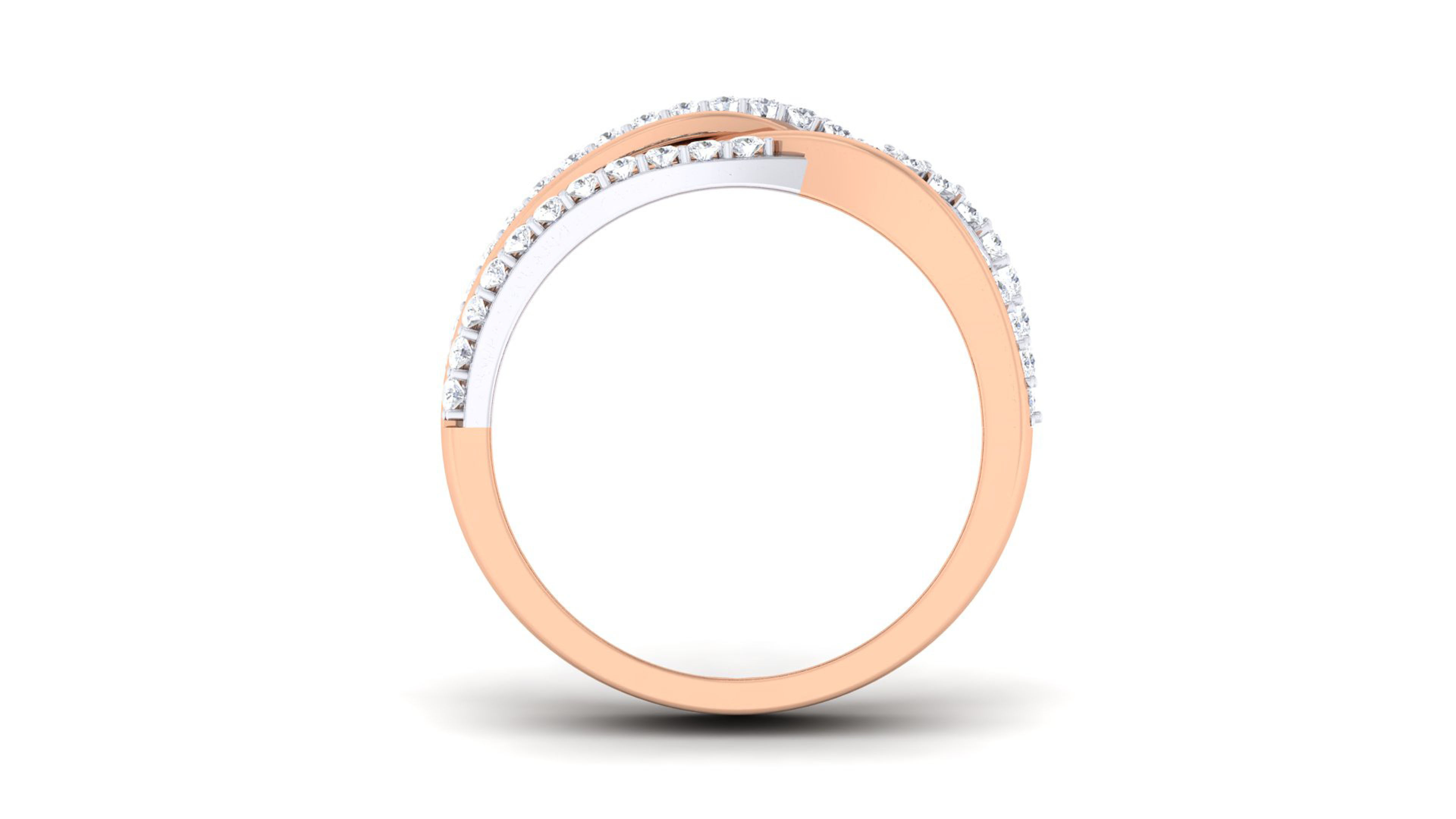 Solitaire Couple Band Rings 3D print model_6