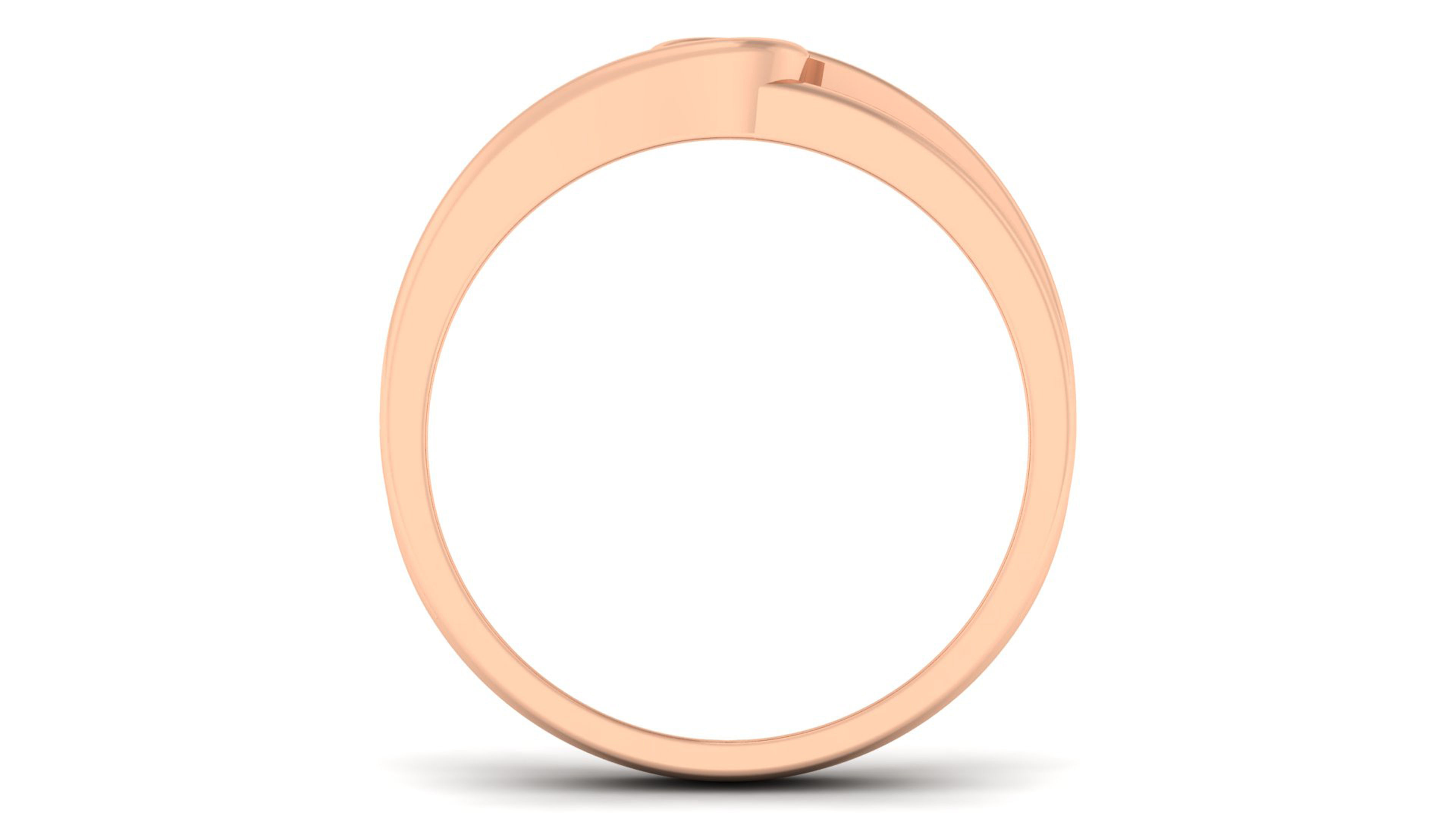 Solitaire Couple Band Rings 3D print model_5