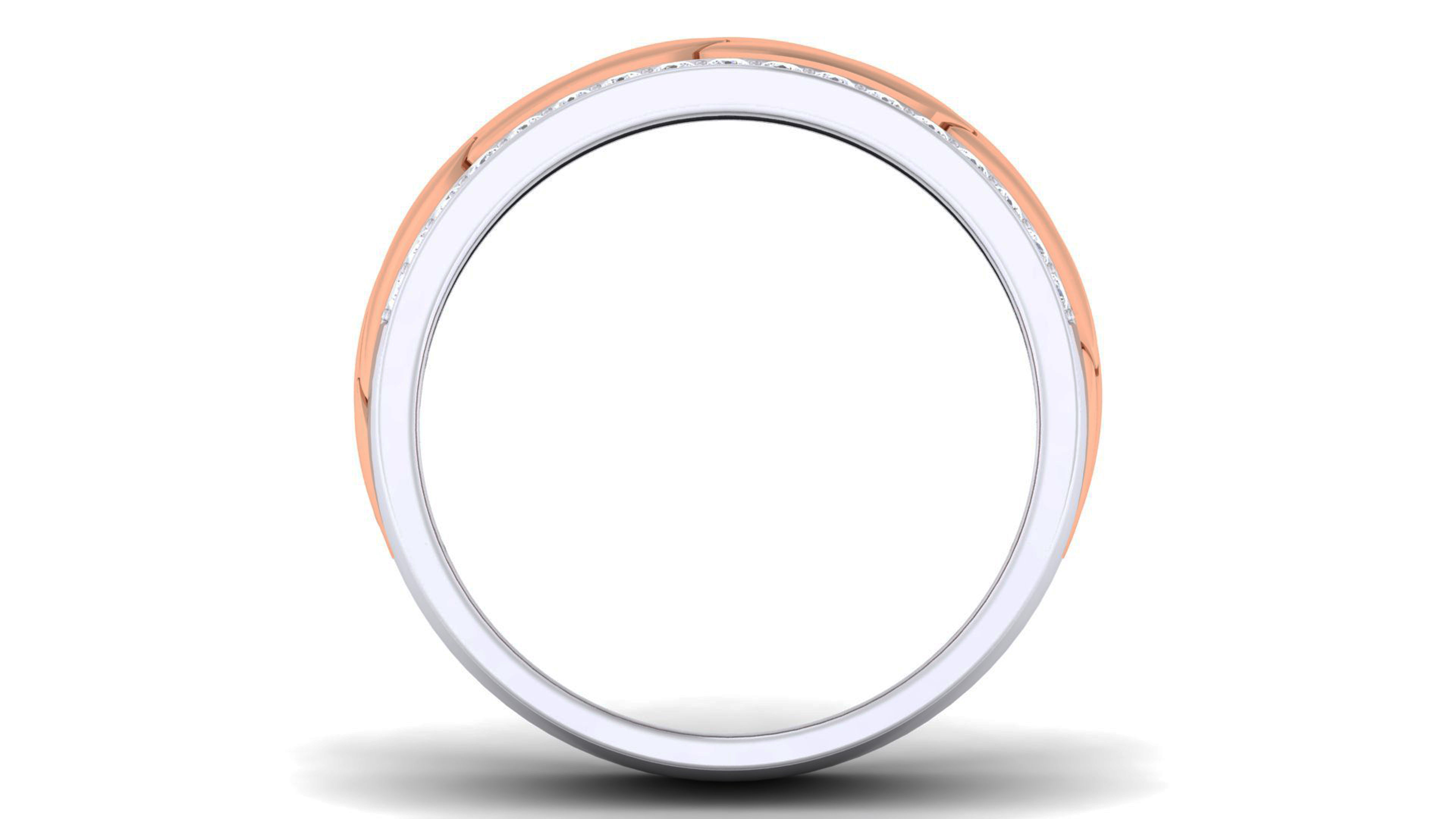 Solitaire Couple Band Rings 3D print model_1