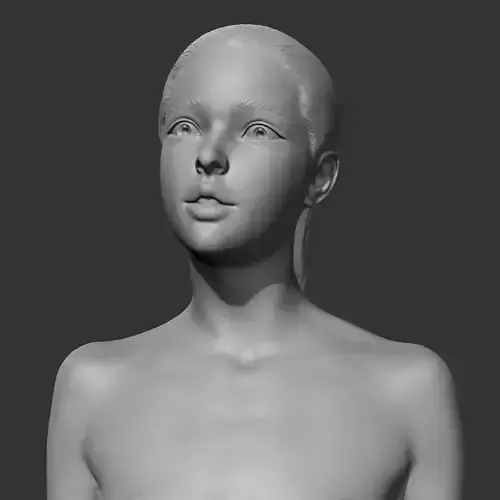 CH girl bust M 3D print model 3D print model