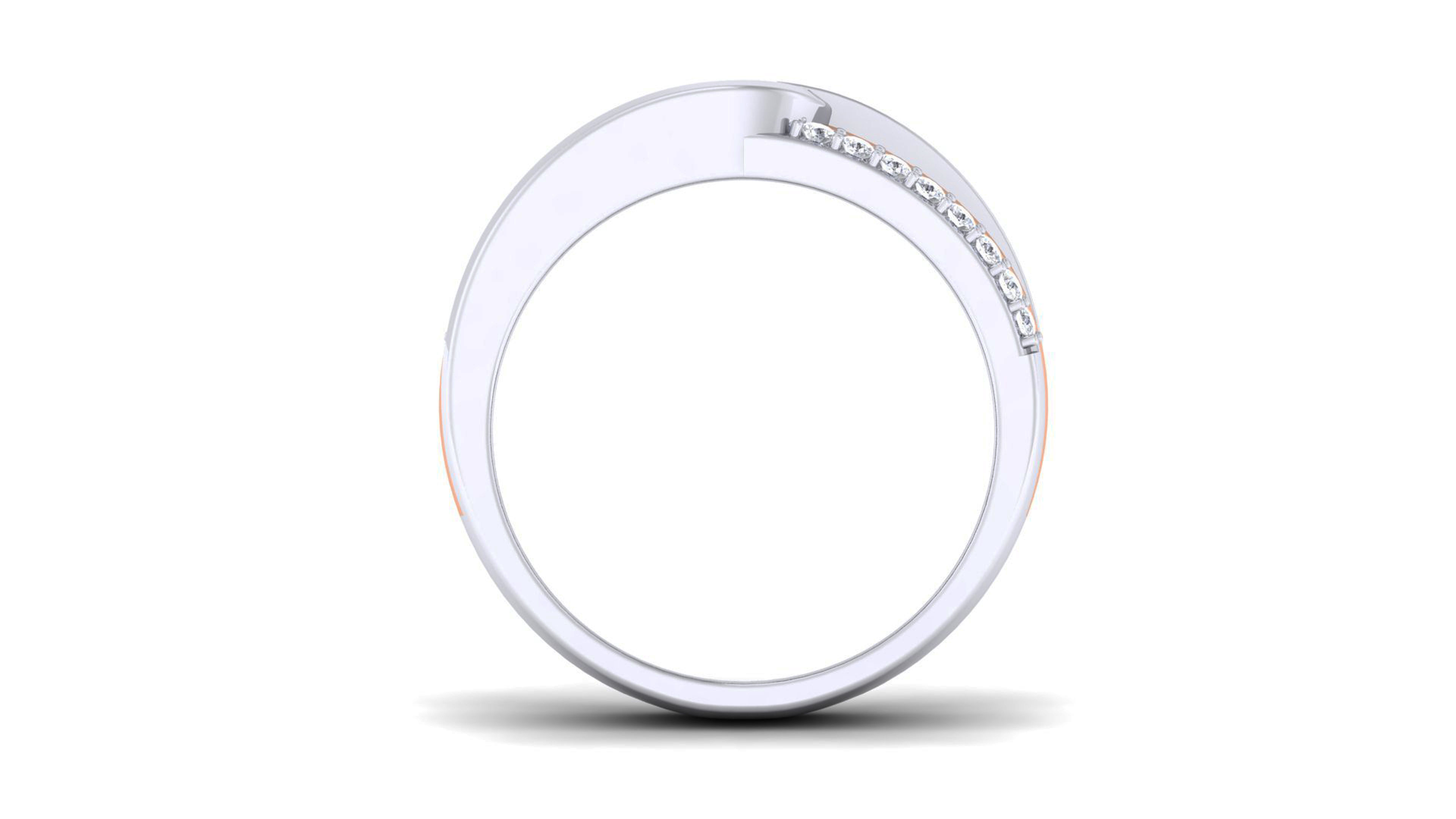 Solitaire Couple Band Rings 3D print model_6