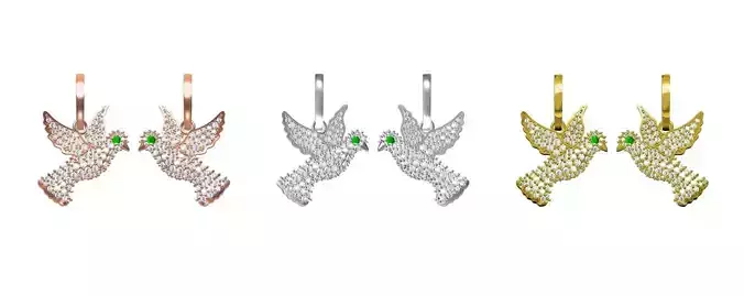 Dove Of Peace Bird Earring 