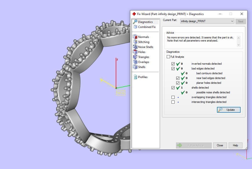 infinity design ring 3D print model_8