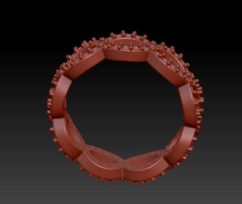 infinity design ring 3D print model_10
