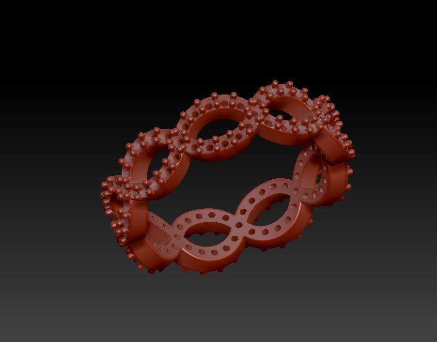 infinity design ring 3D print model_7
