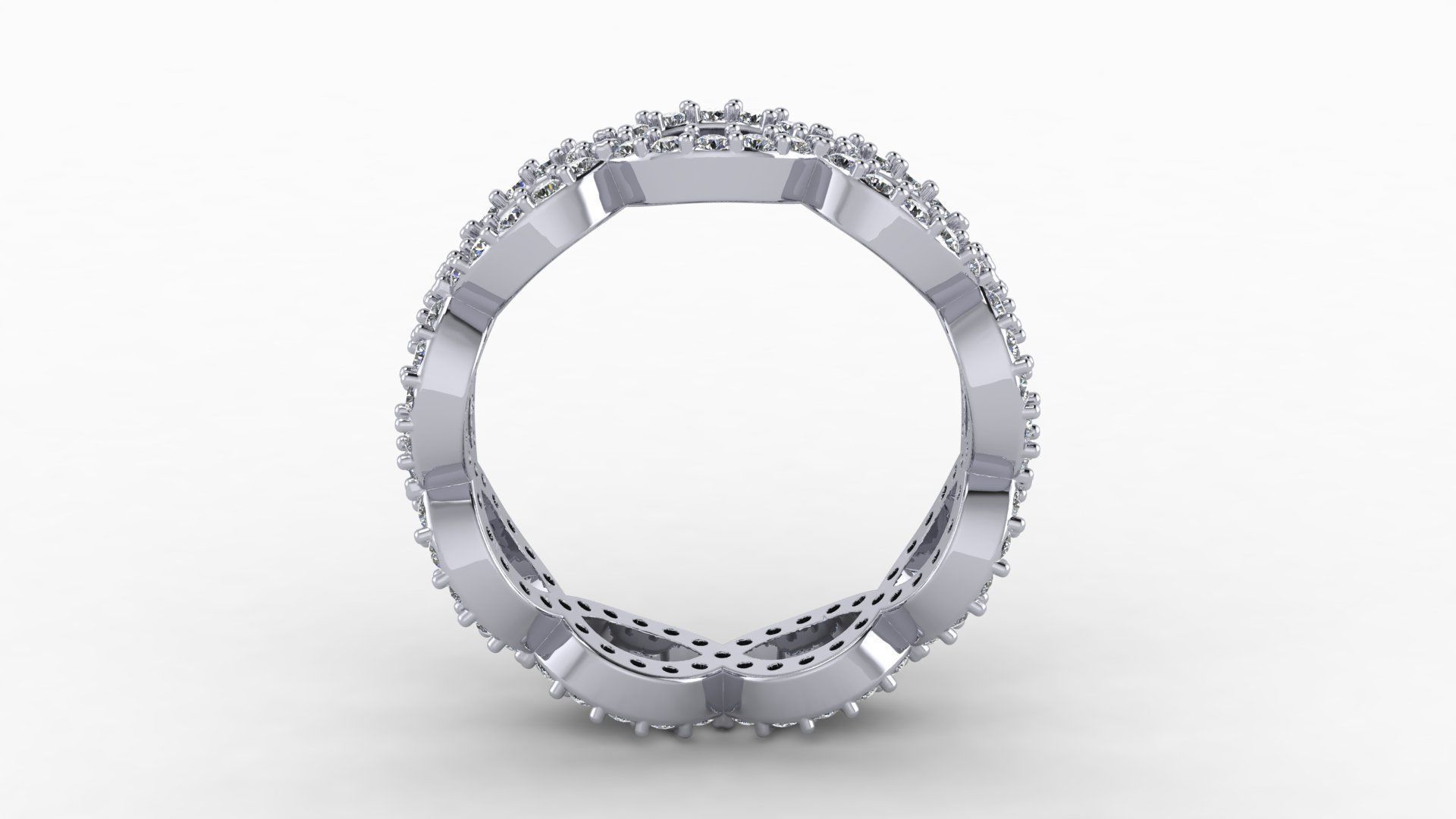 infinity design ring 3D print model_4