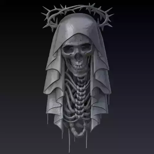 Death skull 3d stereolithography files for printing applications