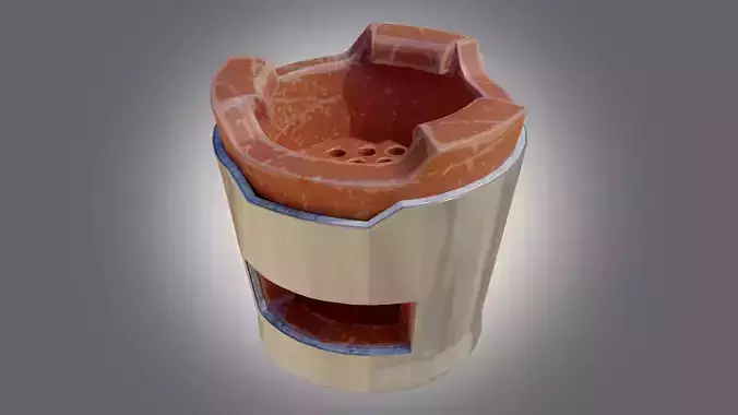 Brazier pipe with hole in middle