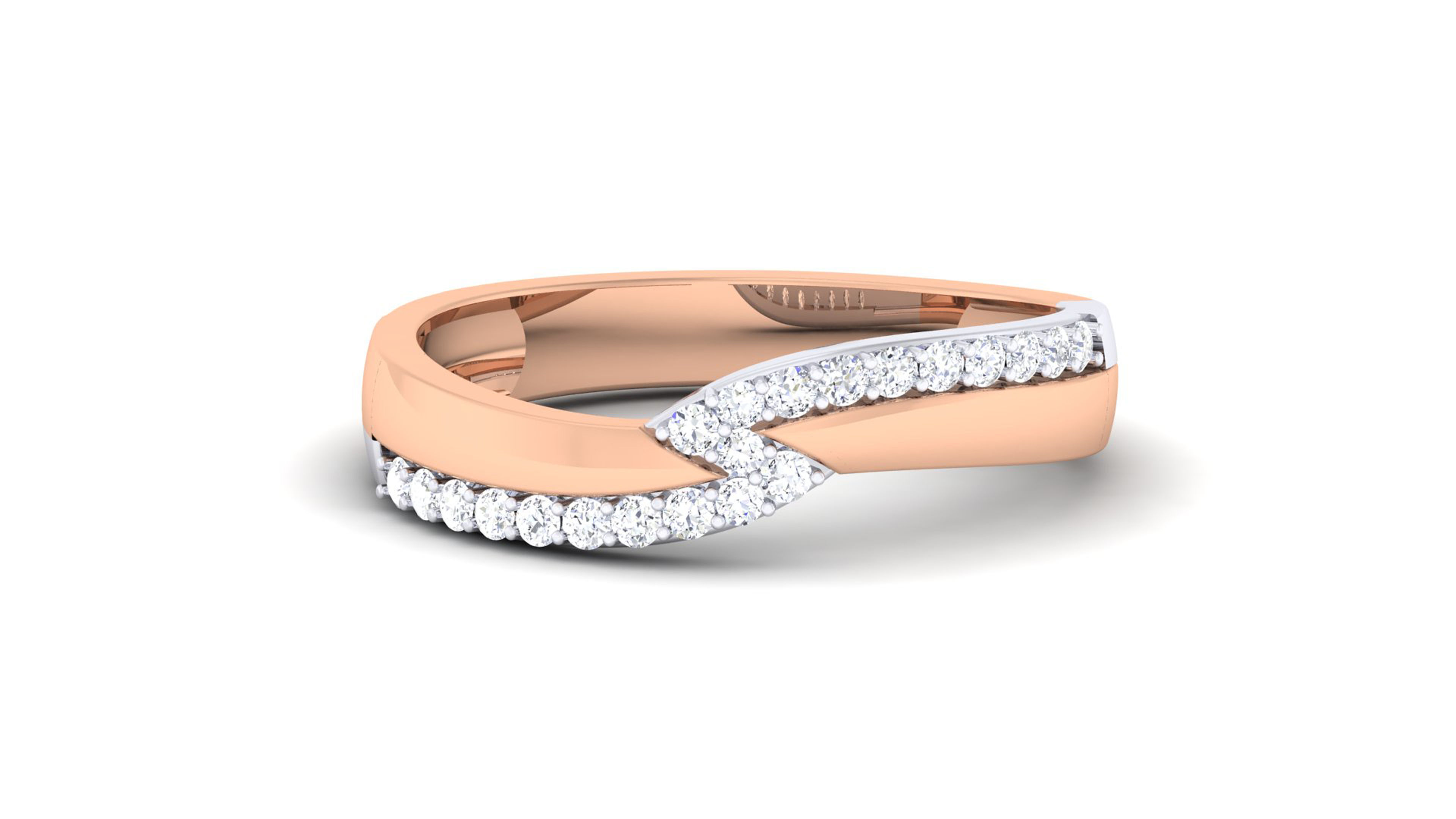 Solitaire Couple Band Rings 3D print model_5