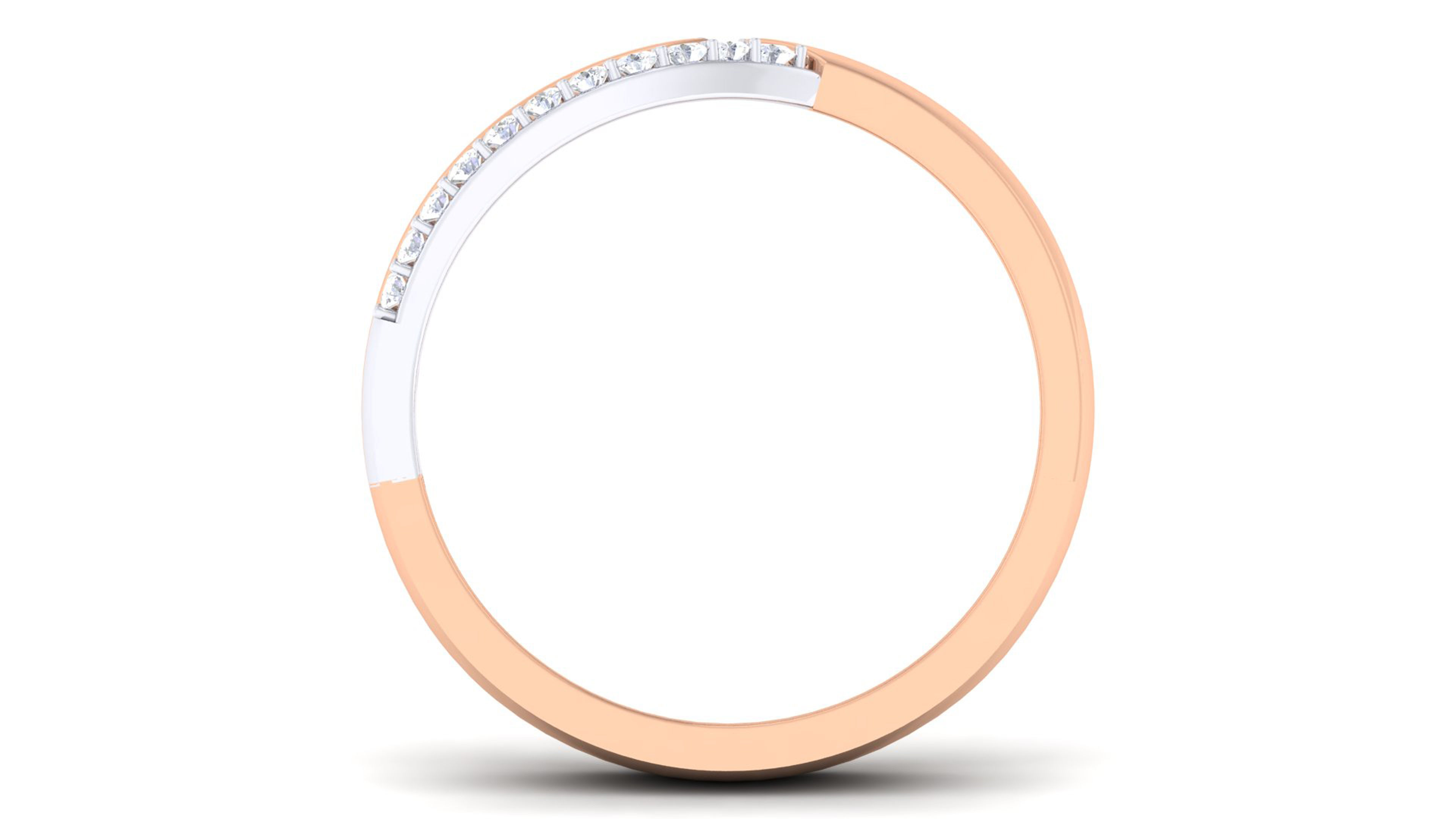 Solitaire Couple Band Rings 3D print model_1