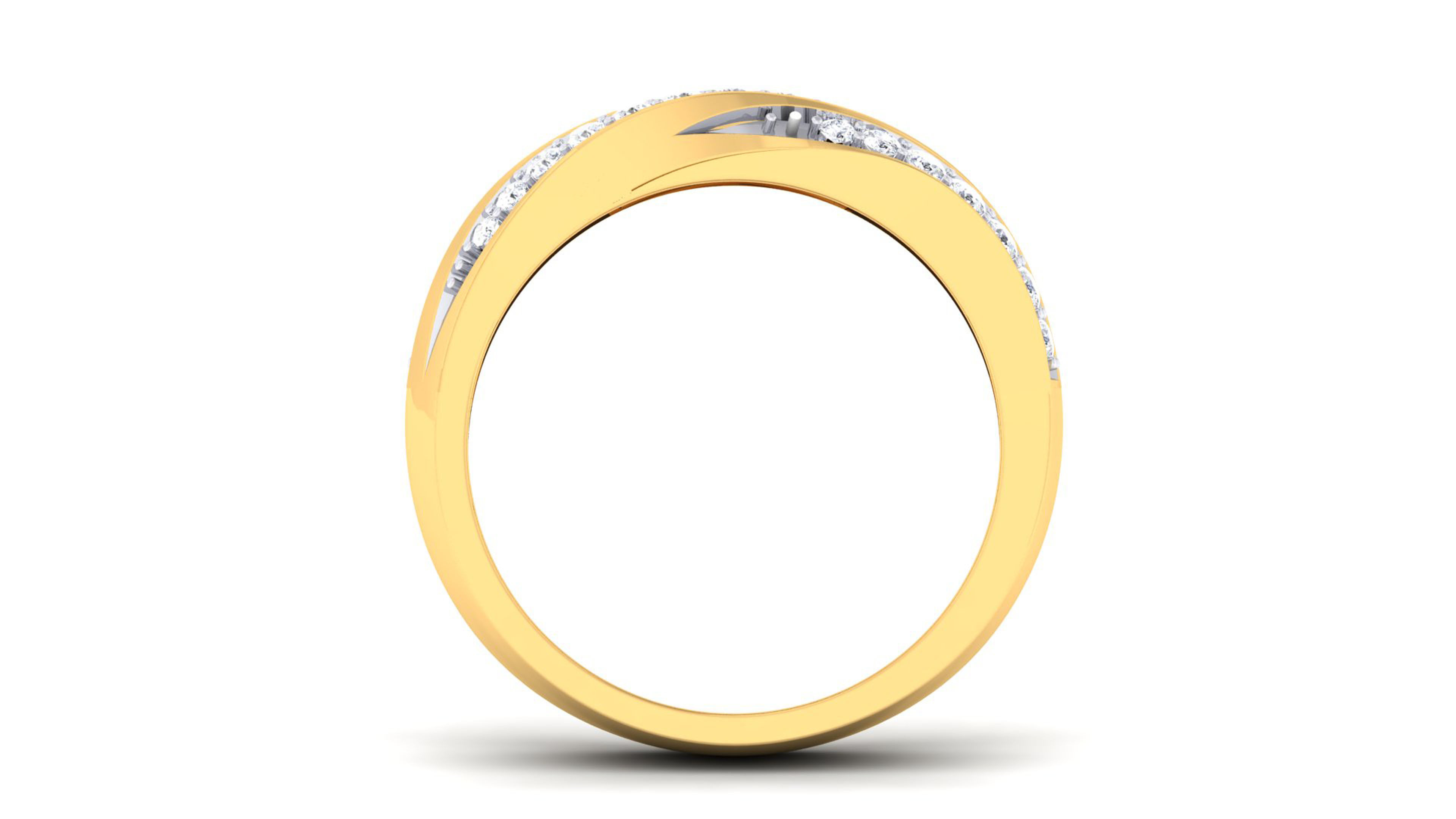 Solitaire Couple Band Rings 3D print model_5