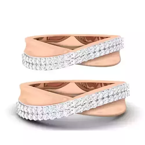 Solitaire Couple Band Rings