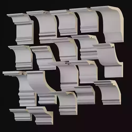 cornice set3  20model Low-poly 3D model