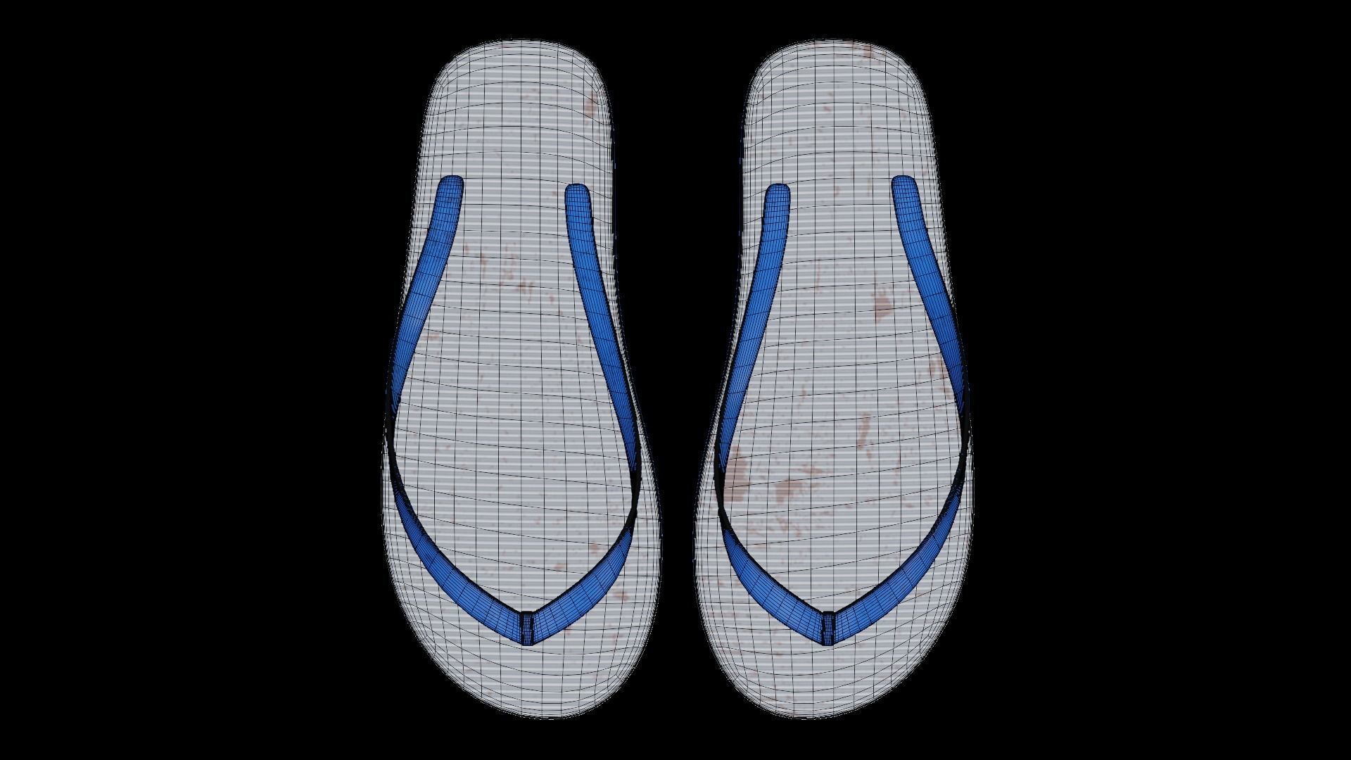Flip-flops two insoles 3D model_7