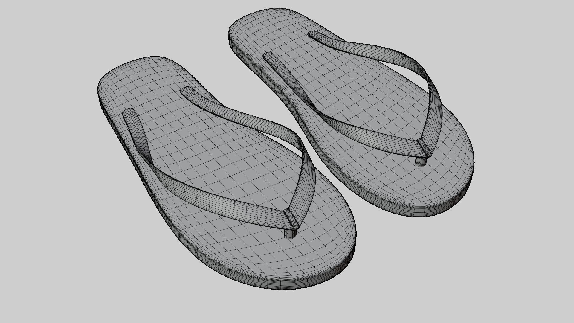 Flip-flops two insoles 3D model_2