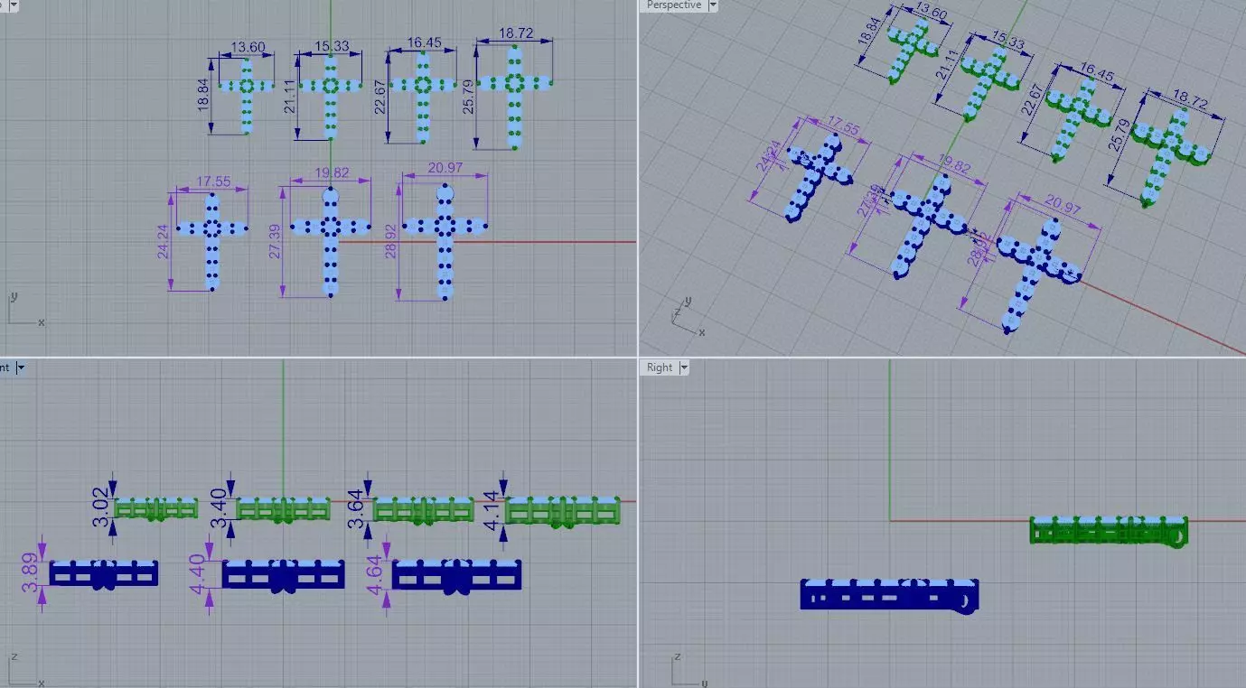 Cross 7 sizes 3D print model_0