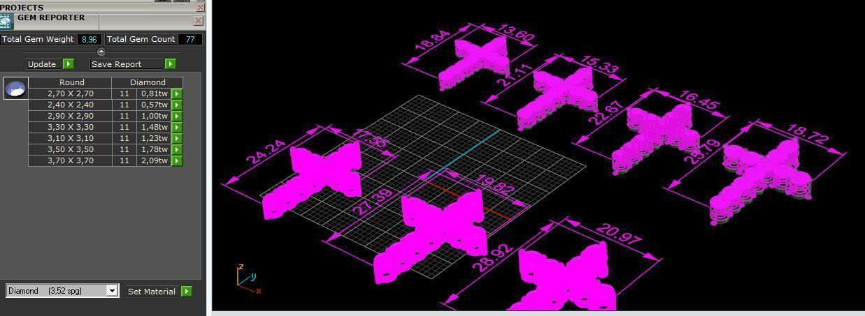 Cross 7 sizes 3D print model_2