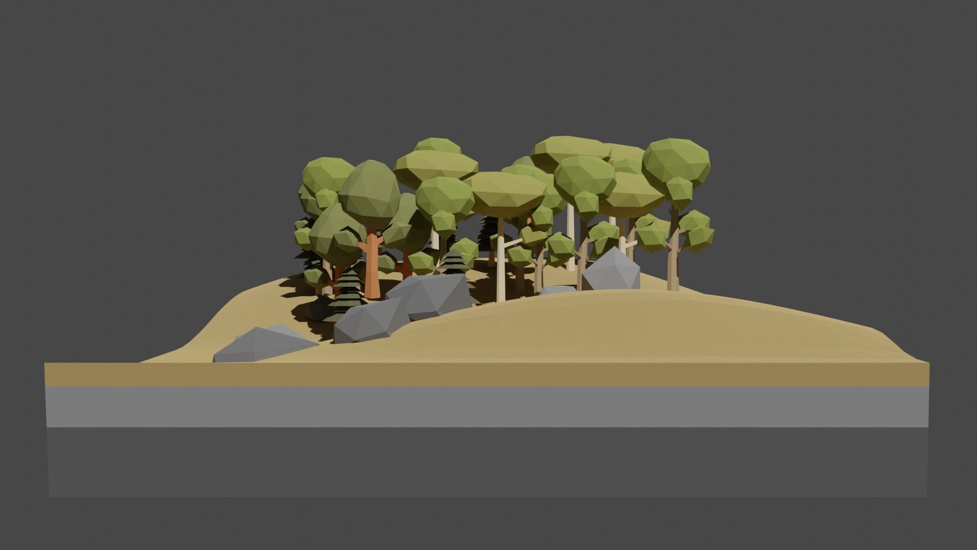 forest 01 Low-poly 3D model_2