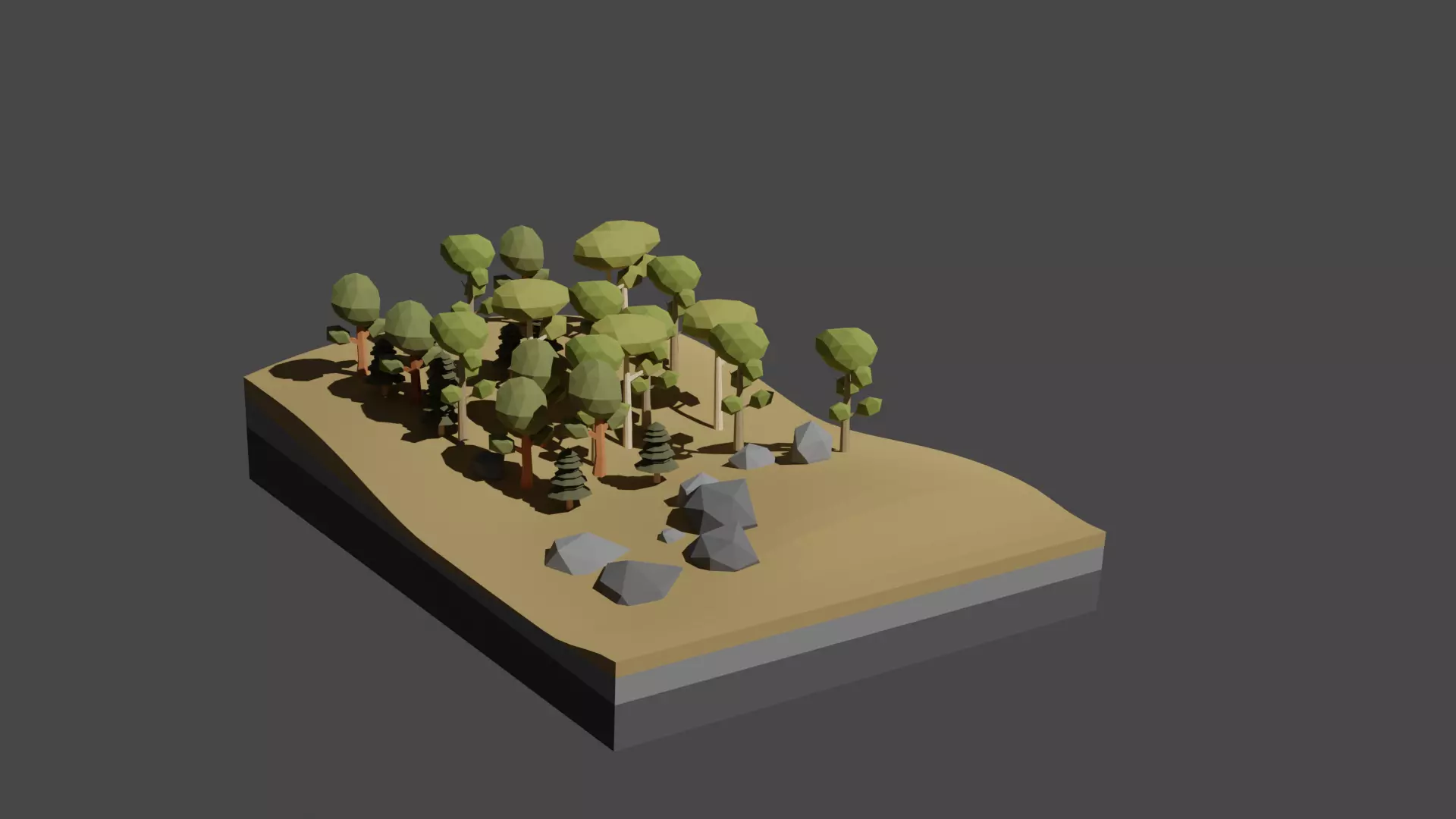 forest 01 Low-poly 3D model_0