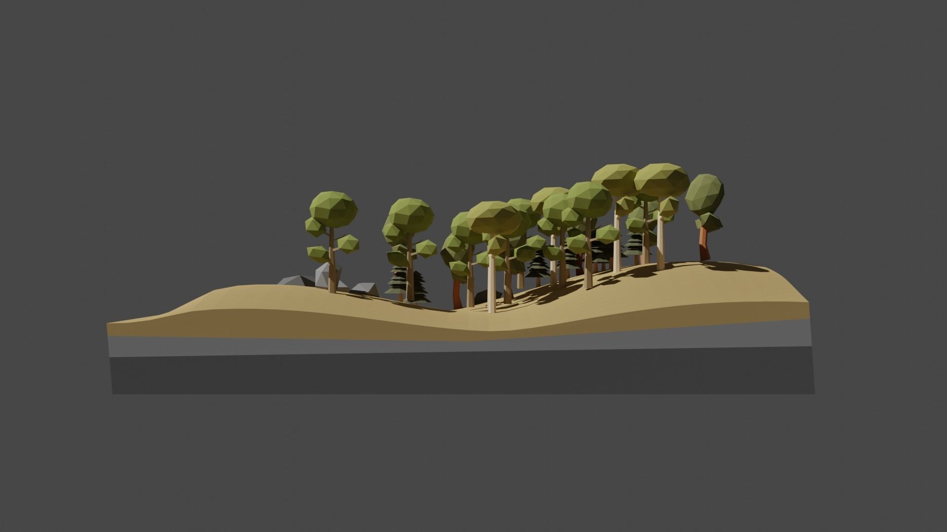 forest 01 Low-poly 3D model_3