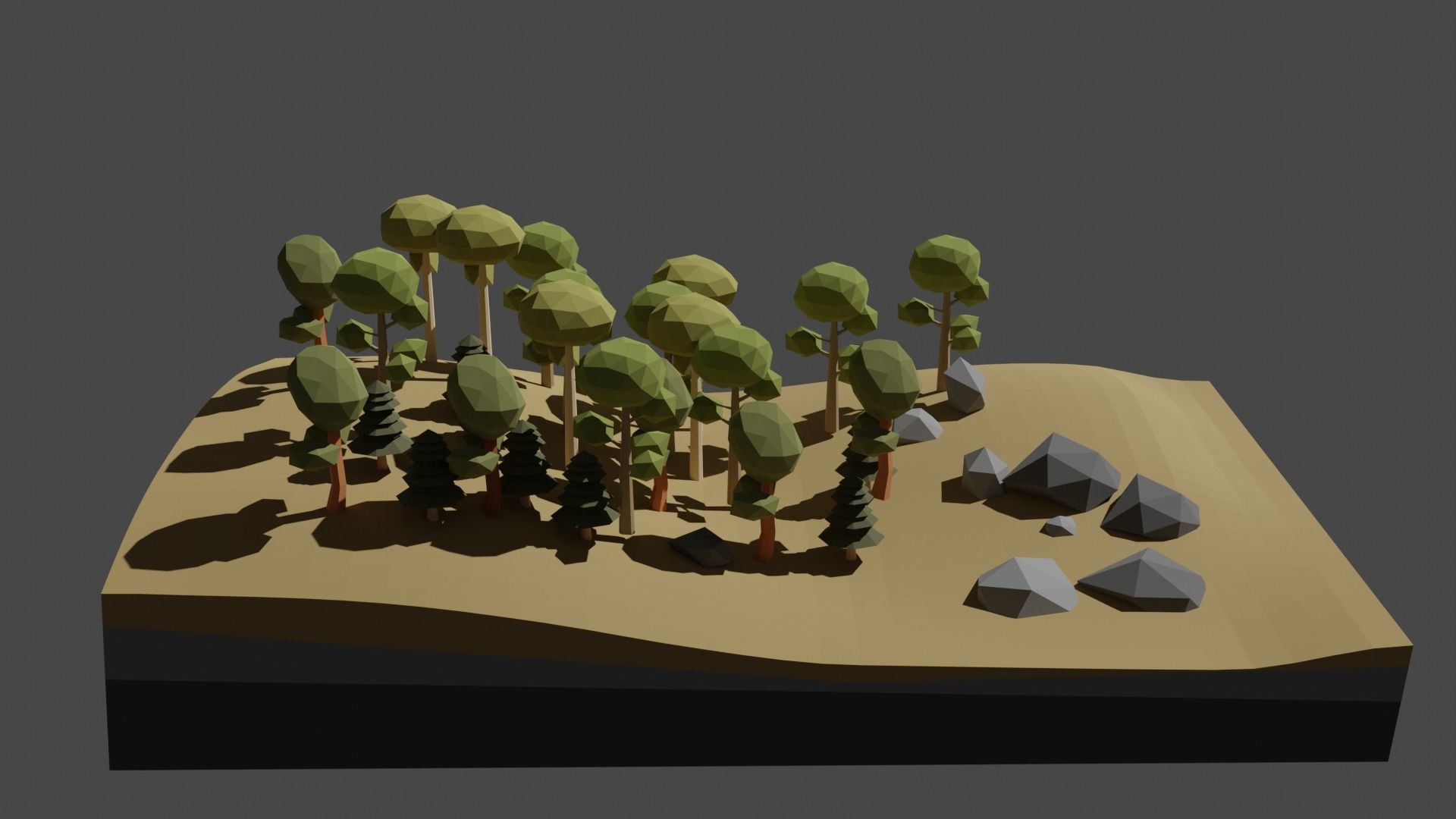 forest 01 Low-poly 3D model_5