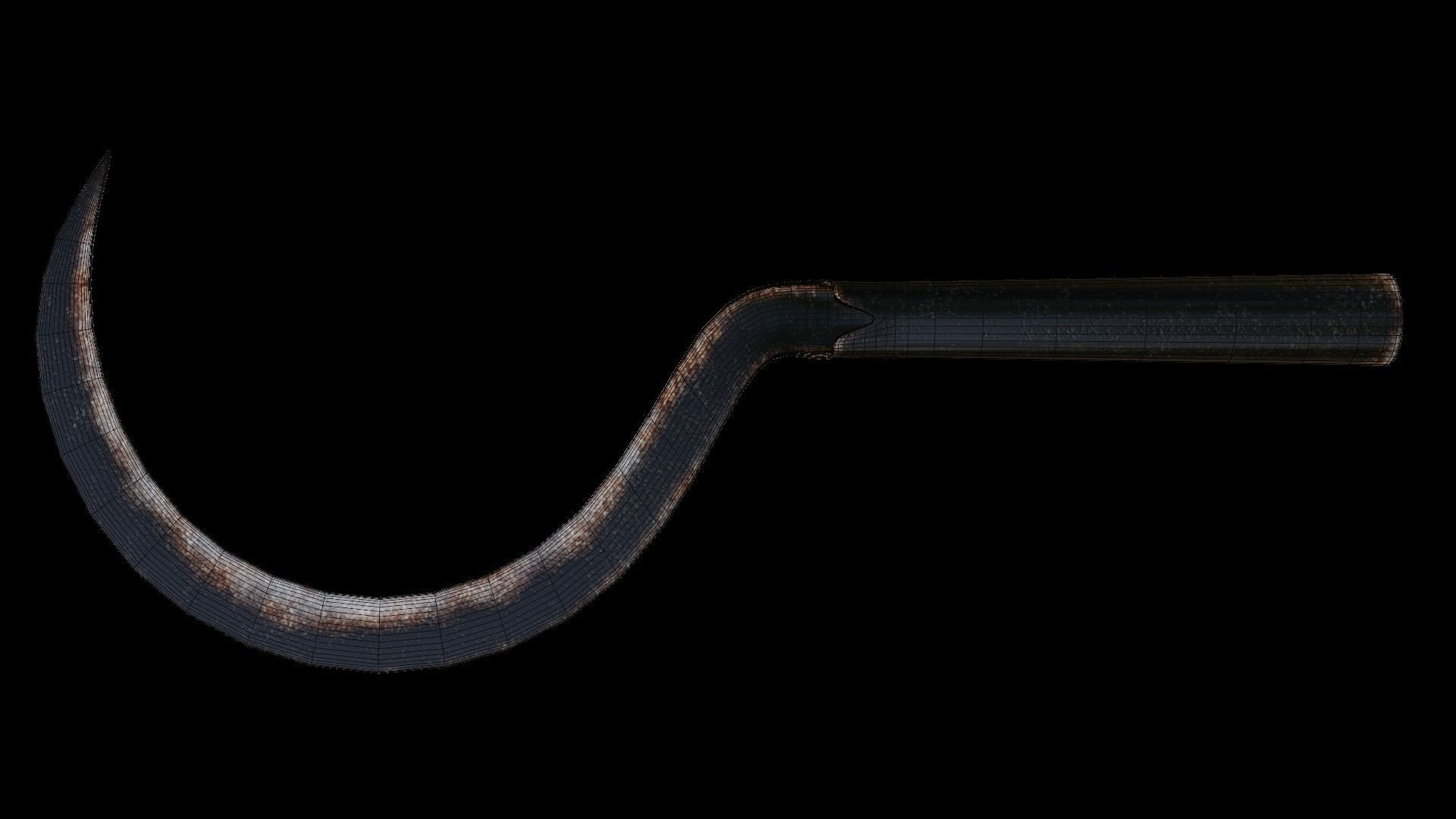 Sickle hook 3D model_4