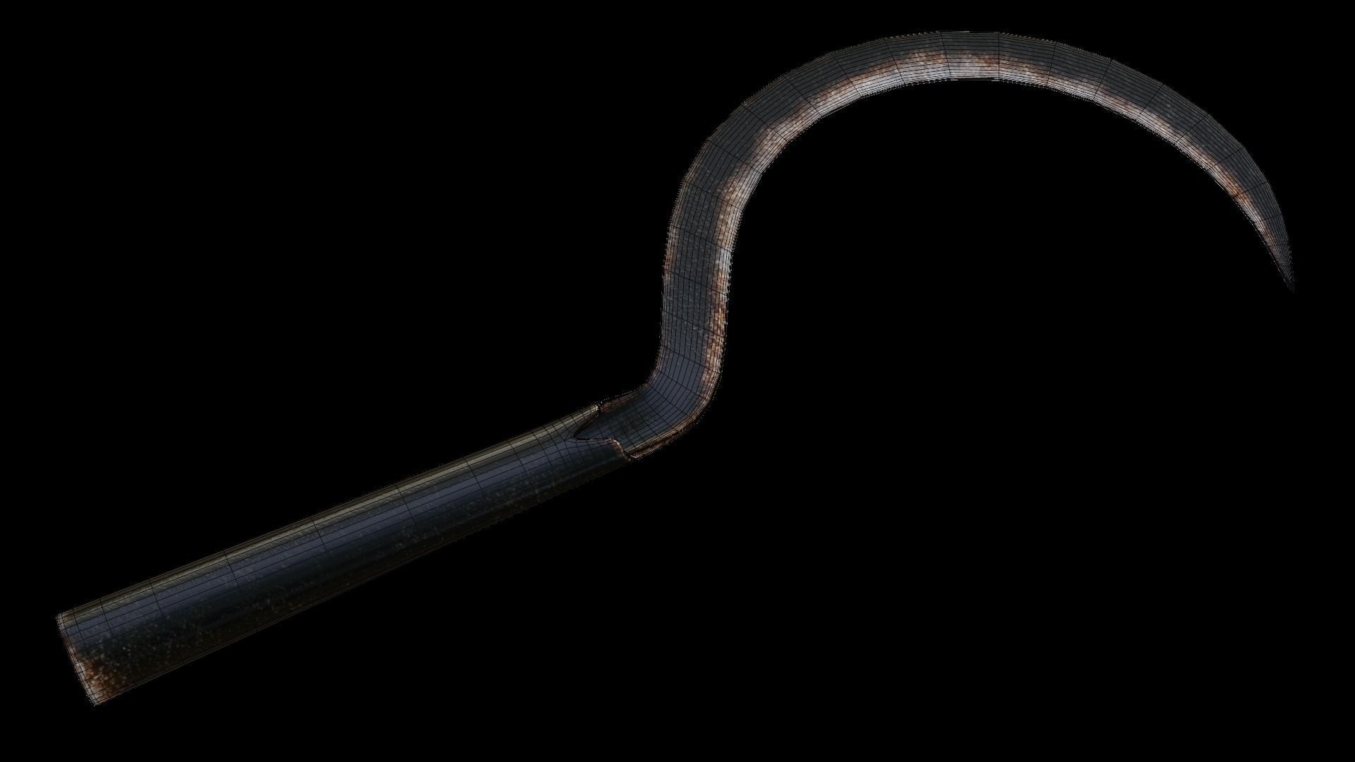 Sickle hook 3D model_1
