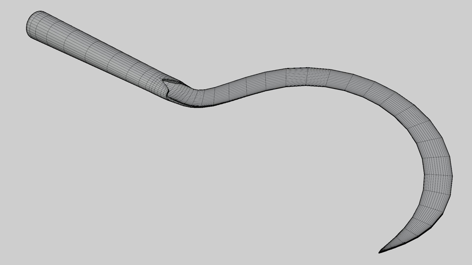 Sickle hook 3D model_8