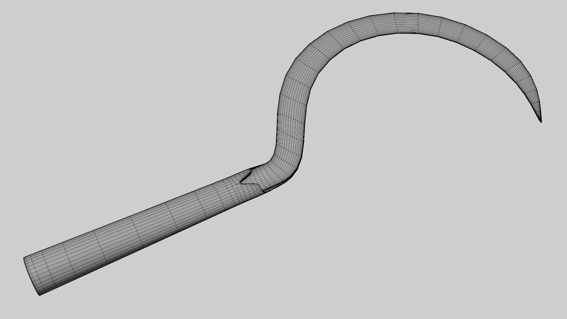 Sickle hook 3D model_2