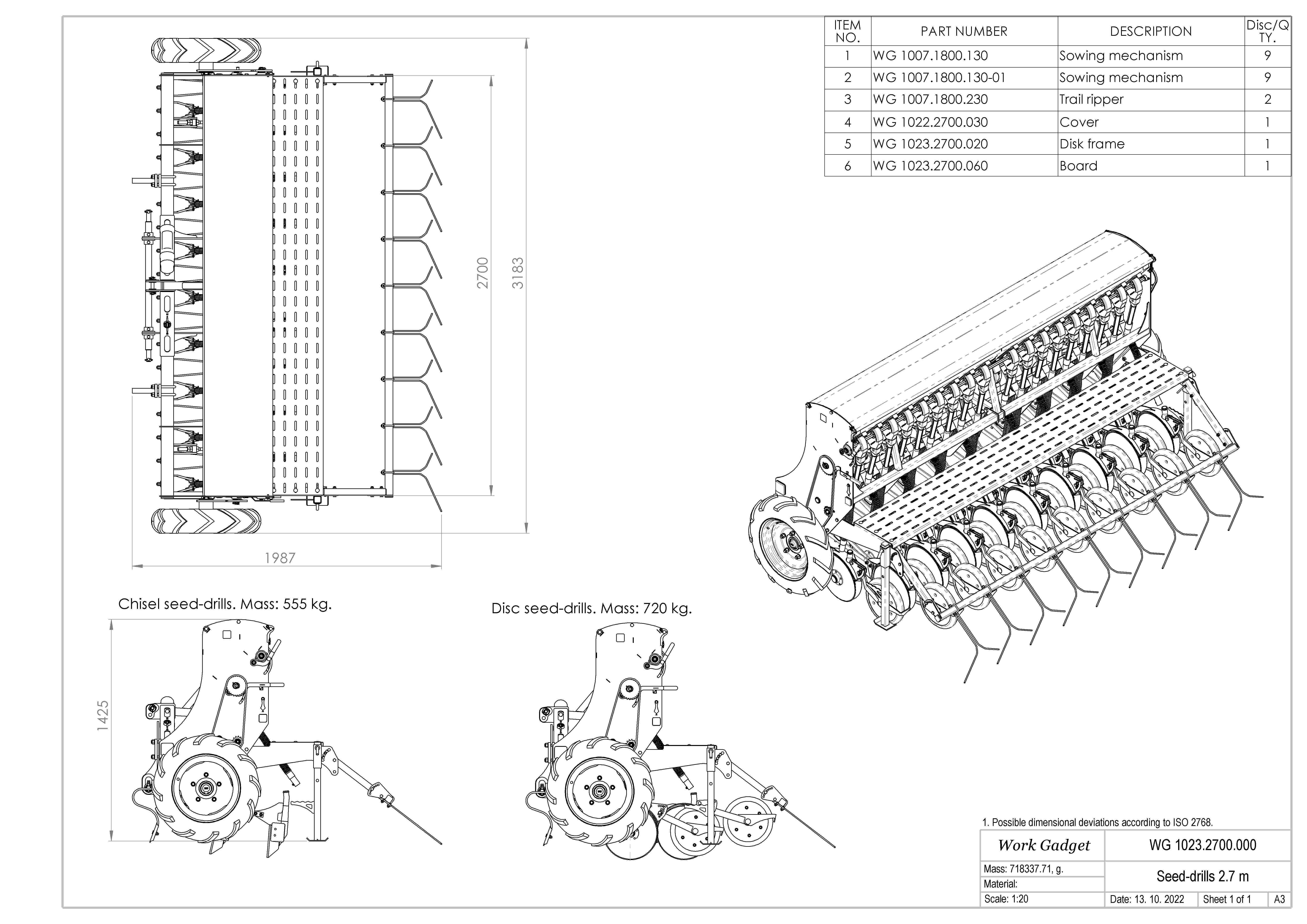 WG 1023 - Mounted mechanical seed drill 3D model_13